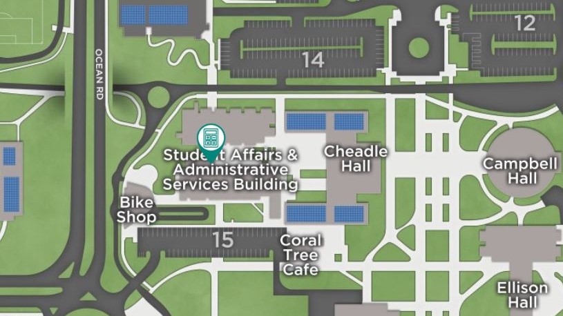 Student Affairs and Administrative Services Building (SAASB) Map